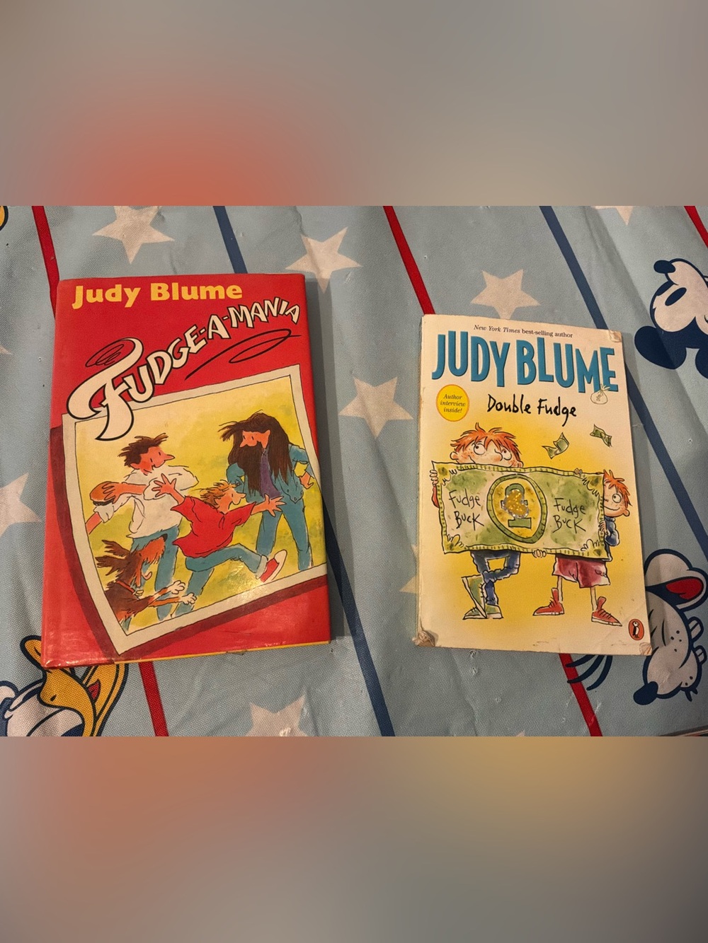 Judy Blume fudge a mania hard cover 1990  & double fudge 2002